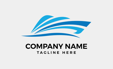 Boat logo. Boat ship icon for travel company.