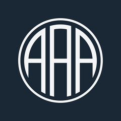 initial monogram logo with circle style design