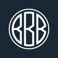 initial monogram logo with circle style design
