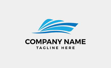 Boat Logo Design Template. Vector Graphic Branding Element