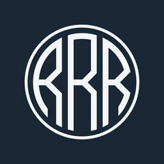 initial monogram logo with circle style design