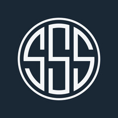 initial monogram logo with circle style design