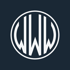 initial monogram logo with circle style design