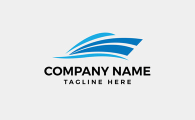 Boat logo template. Sailboat logo design. © Morshed