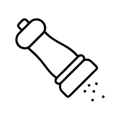 Pepper shaker vector icon illustration for seasoning and cooking needs design