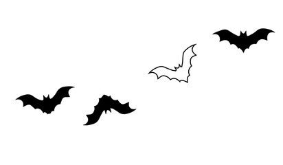 halloween bat and bats vector set