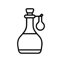 Apothecary bottle vector icon illustration, essential oil bottle graphic design element