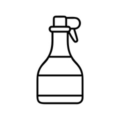 Spray bottle outline vector icon illustration cleaning product and dispenser