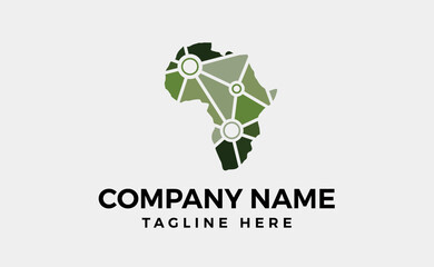 Africa map logo template