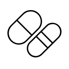 Pills capsules medicine healthcare pharmacy medication drugs treatment vector icon