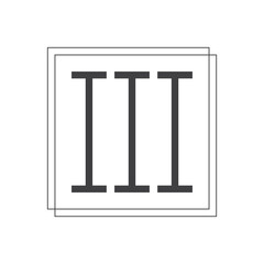 initial monogram logo with square style design