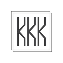 initial monogram logo with square style design