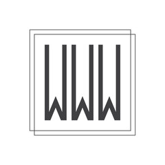 initial monogram logo with square style design