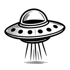 Vector Illustration of a Cartoon UFO Spaceship