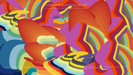 Obraz premium Colorful Abstract Vector Design with Dynamic Shapes and Bold Background Elements