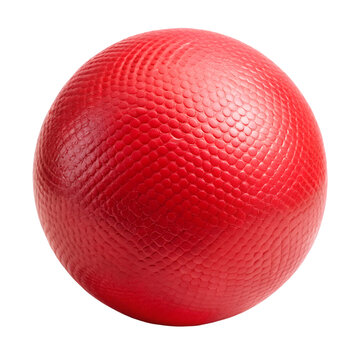Red kickball isolated on transparent background  
