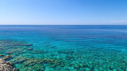 Obraz premium Turquoise Waters Of Coastal Shoreline