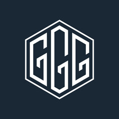 initial monogram logo with Polygon style design