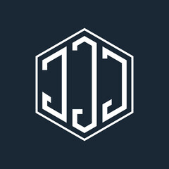 initial monogram logo with Polygon style design