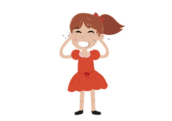 little girl in red dress
