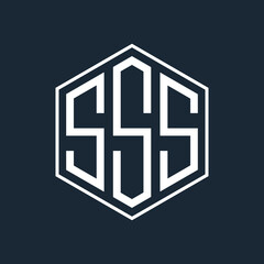 initial monogram logo with Polygon style design