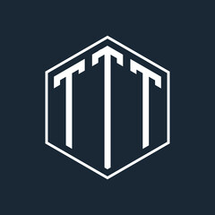 initial monogram logo with Polygon style design