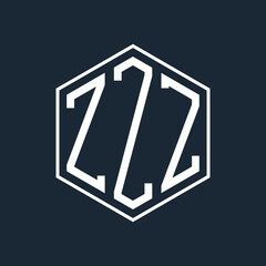 initial monogram logo with Polygon style design