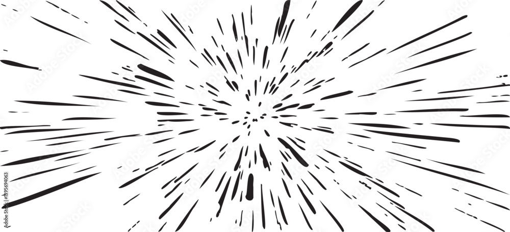 Poster circular starburst explosion texture. distressed uneven grunge background. abstract vector illustrat