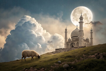 Fototapeta premium Cows for sale faces Eid al Adha