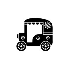 creative details Rickshaw Art Motif Icon