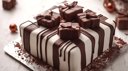 chocolate cake on a plate