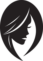 face silhouette logo minimalist face vector art illustration