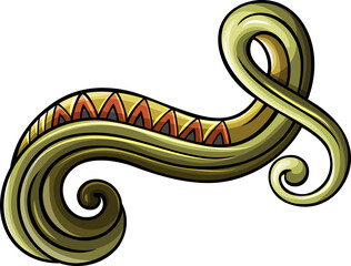 Obraz premium Cartoon decorative curl