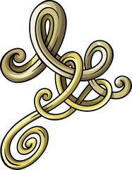 Obraz premium Cartoon decorative curl