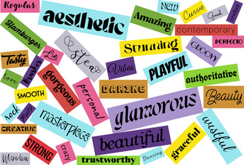 Messy writing style mixed illustration