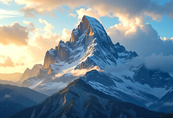 A Frozen Paradise Icy Peaks and Rugged Terrain Await