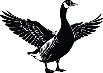 Goose Silhouette Set for Nature and Wildlife Design Projects