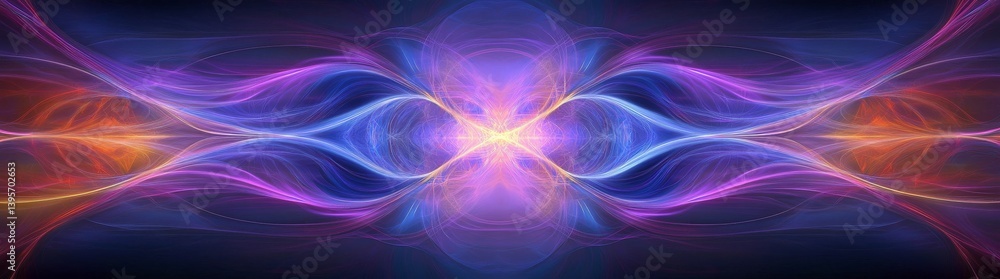 Canvas Prints the background features an abstract blend of blue and purple hues with dynamic, futuristic elements,