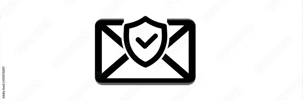 Poster secure message envelope icon - secure communication, data protection, privacy, verified message, tru