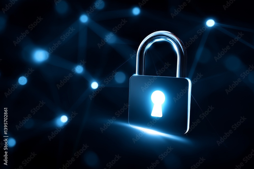 Poster secure network data protection - cybersecurity, data encryption, network security, privacy, and inte