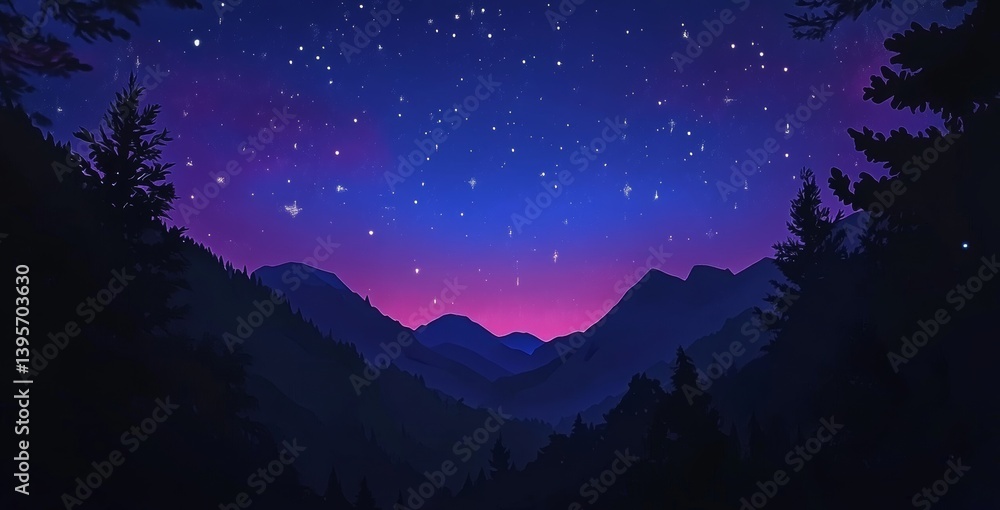 Wall mural the background features a high definition star field with a starry outer space texture and a colorfu