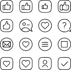 Social Network Icon Pack Vector Art | Community, Profile & Online Interaction Line Icons