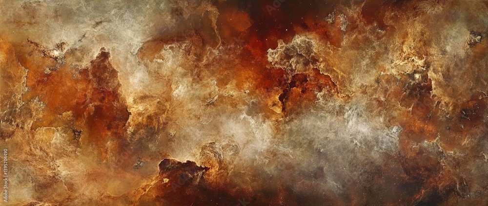 Poster the background is an abstract representation of space, complete with gorgeous galaxies and stars tha