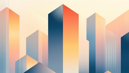 Fototapeta premium Contemporary urban apartment pattern showcasing a city skyline in high resolution.