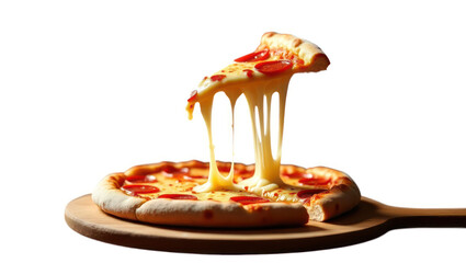 Hot and Melty Cheese Pizza Slice &ndash; Transparent PNG for Food Design