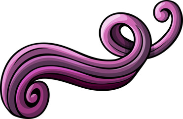 Obraz premium Cartoon decorative curl