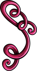 Obraz premium Cartoon decorative curl