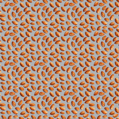 Seamless Almond Pattern On Gray Background