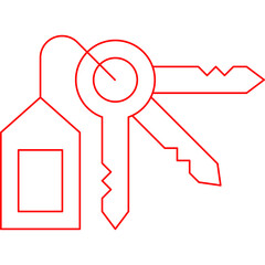 Keys single vector illustration icon