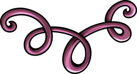 Fototapeta premium Cartoon decorative curl